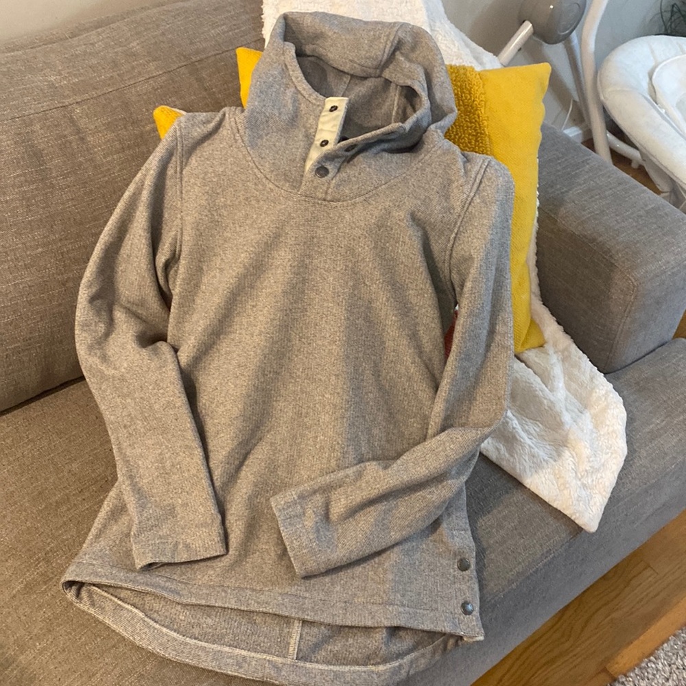 Womens North Face Hooded Knit Fleece Sweatshirt - Size S